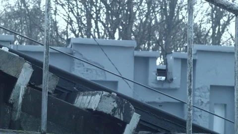 The funicular rises on rails. close-up Stock Footage 149726237