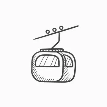 Funicular sketch icon 库存插图