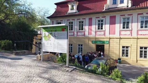 Funicular station in Prague Stock Footage 131825724