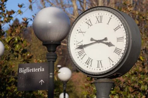 Funicular station Turin clock Stock Photos