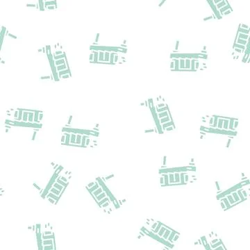 Funicular transport glyph vector seamless pattern 스톡 일러스트