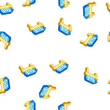 Funicular transport isometric icon seamless pattern 스톡 일러스트