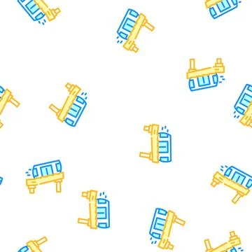 Funicular transport vector seamless pattern Stock Illustration