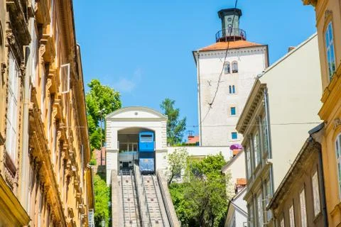 Funicular in Zagreb, Croatia Stock Photos
