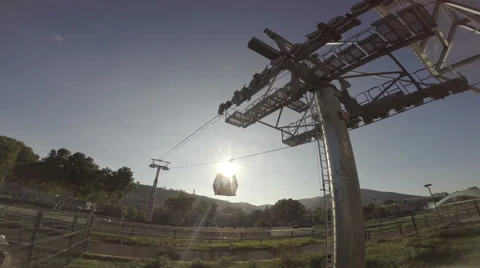 Funiculars going up and down time lapse Stock Footage 52850004