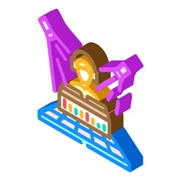 Funk disco party isometric icon vector illustration Stock Illustration