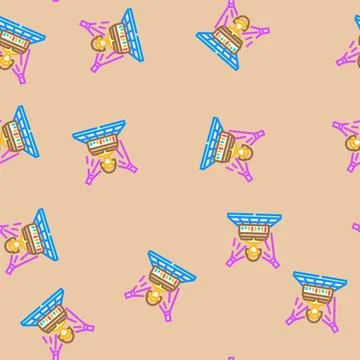 Funk disco party vector seamless pattern Stock Illustration