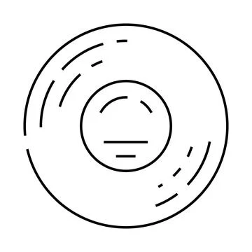 Funk music line icon vector illustration 스톡 일러스트