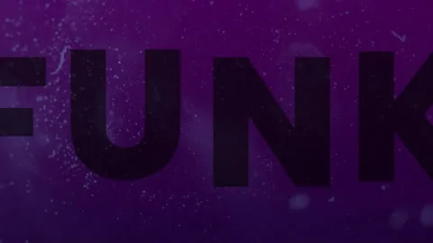 FUNK text over purple starry animation background Stock Footage 310157516