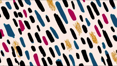 Funky abstract paint strokes animated texture artistic pattern Stock Footage 315307993