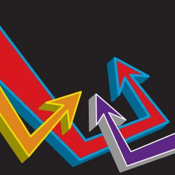 Funky Arrows Layout Stock Illustration