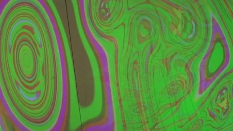 Funky art installation abstract background in Green 4k 库存影片 85303008