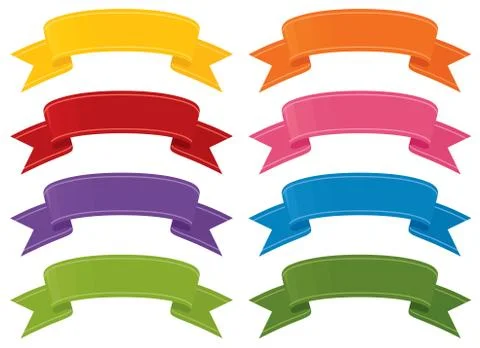 Funky award ribbons Stock Illustration