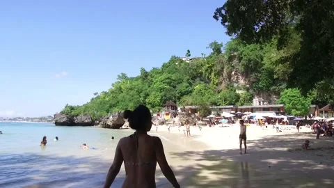 Funky Beach in Bali, Indonesia Stock Footage 131155131
