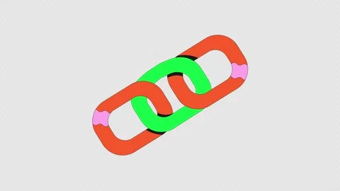 Funky broken chain link flash message error animation Stock Footage 332271942