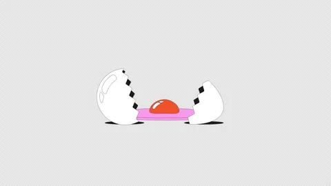 Funky broken egg flash message error animation Stock Footage 332271880