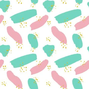 Funky Brush Seamless Pattern Illustrazione stock