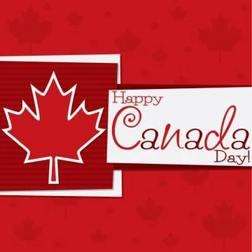 Funky Canada Day card in vector format. Stock Illustration