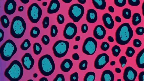 Funky cartoon pattern animation with stains spots and dots Stock Footage 315244639