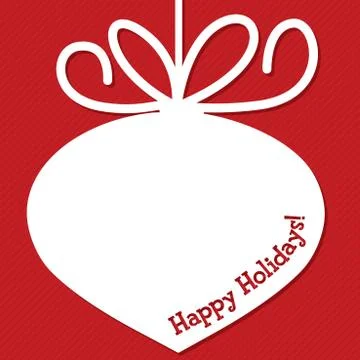 Funky Christmas bauble tag in vector format. Stock Illustration