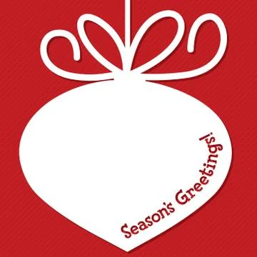 Funky Christmas bauble tag in vector format. Stock Illustration