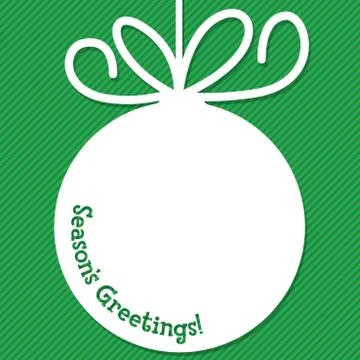 Funky Christmas bauble tag in vector format. Stock Illustration