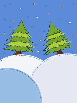 Funky Christmas tree and cop space for your text.vector illustration. Illustrazione stock