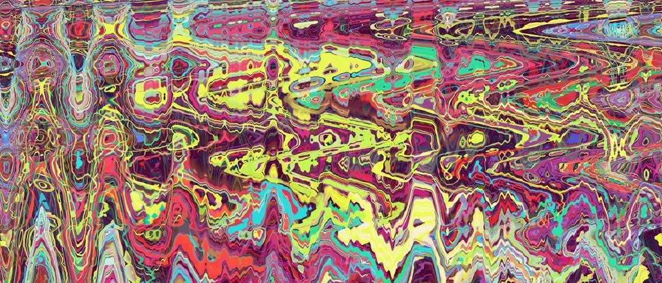 Funky colorful creative abstract pattern Illustrazione stock