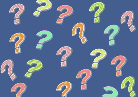 Funky colorful question mark Stock Illustration