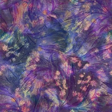 Funky colorful seamless psychedelic pattern for design and decoration. Illustrazione stock