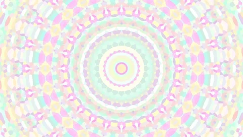 Funky Colorful Trippy Hippie Boho Pastel Mandala Animation Video stock 141745524