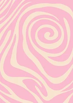 Funky distorted pink line groovy pattern Stock Illustration
