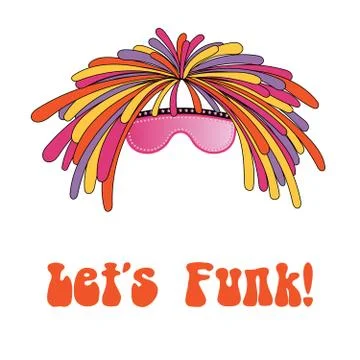 Funky dreadlocks and glasses Stock Illustration