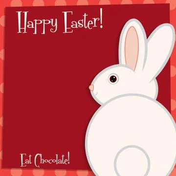 Funky Easter bunny card in vector format. Stock Illustration
