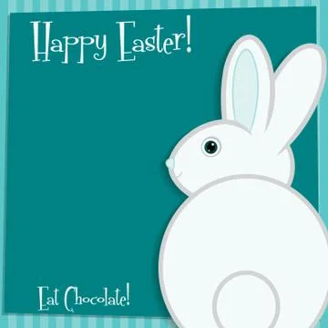 Funky Easter bunny card in vector format. Illustrazione stock