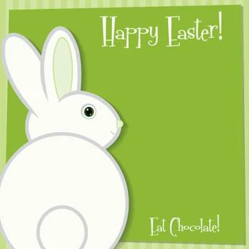 Funky Easter bunny card in vector format. 库存插图