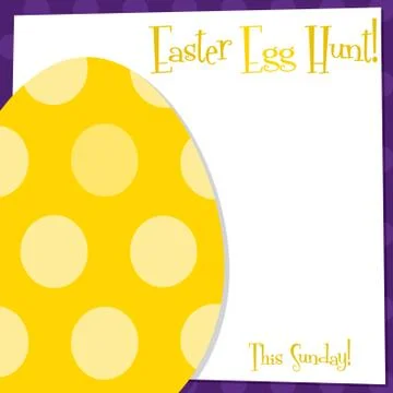 Funky Easter Egg card in vector format. Stock Illustration