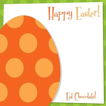 Funky Easter Egg card in vector format. Stock Illustration