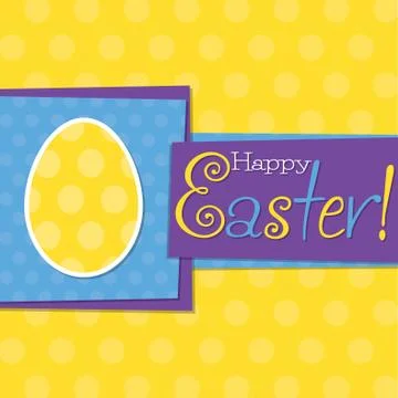 Funky Easter egg card in vector format. Illustrazione stock