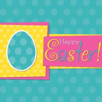 Funky Easter egg card in vector format. Stock Illustration