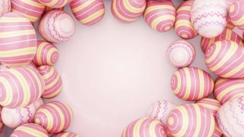 Funky Easter Eggs Reveal Empty Stock Footage 269170350