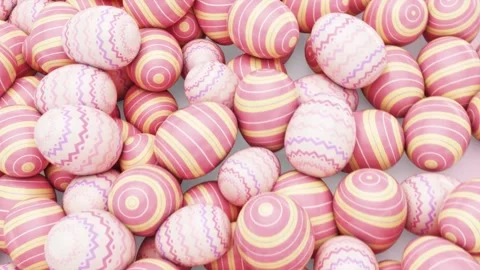 Funky Easter Eggs Reveal Stock Footage 269170594