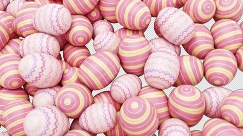 Funky Easter Eggs Reveal Stock Footage 269676843