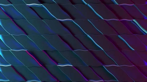 Funky Fancy Blocky Waves Animation Stock Footage 134404871
