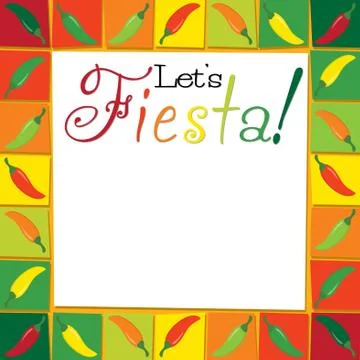Funky Fiesta card in vector format. Stock Illustration
