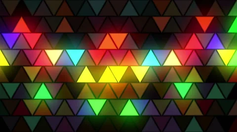 Funky Flashing triangles LEDs wall Video stock 65229938