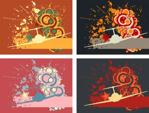 Funky flight Stock Illustration