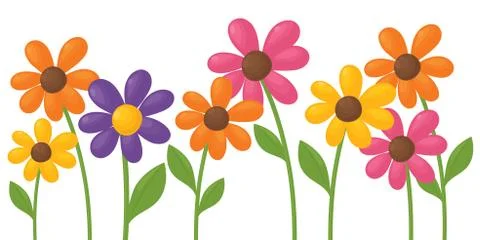 Funky flowers Stock Illustration