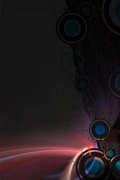 Funky Fractal Layout Illustrazione stock
