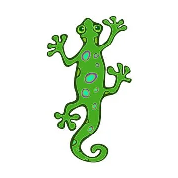 Funky gecko 스톡 일러스트